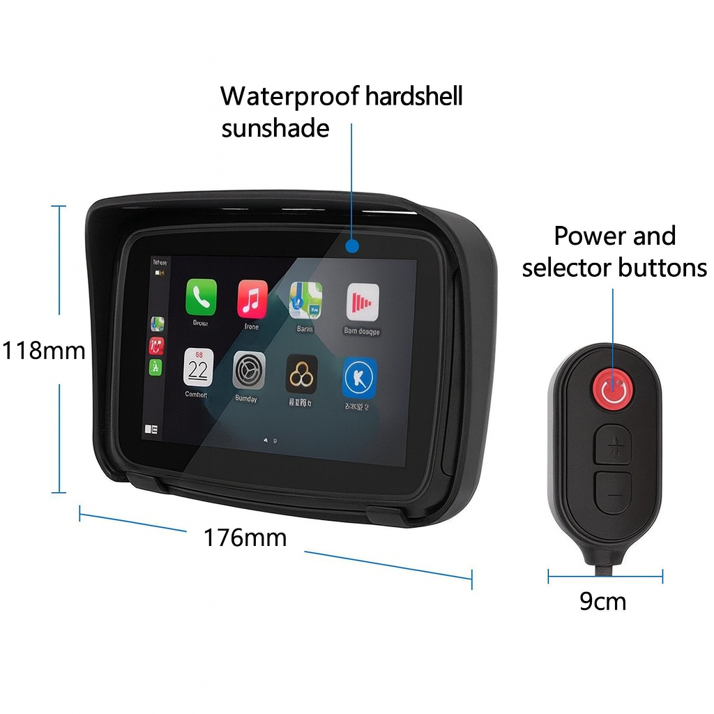 Waterproof Motorcycle Infotainment System