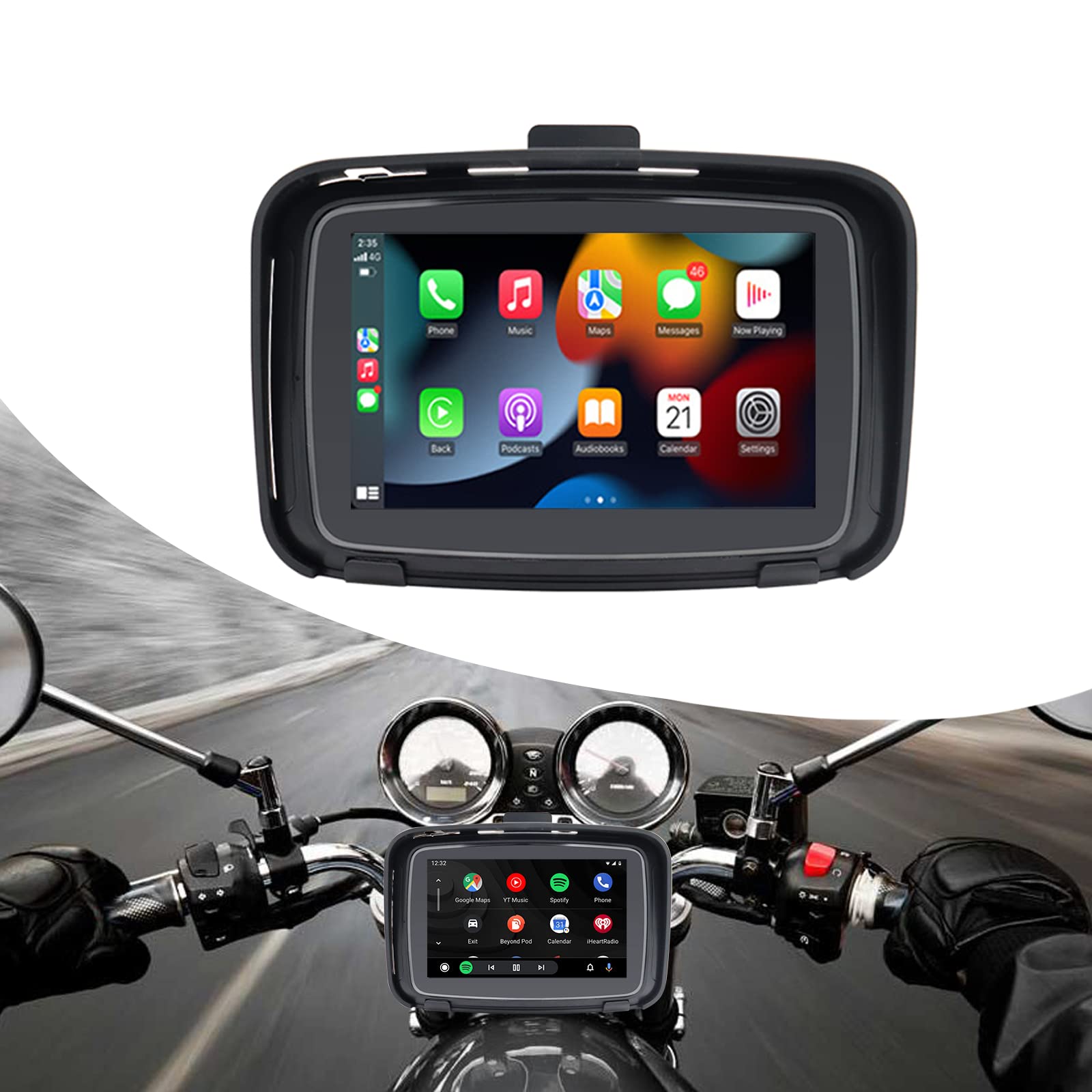 Motorcycle Android Auto Screen