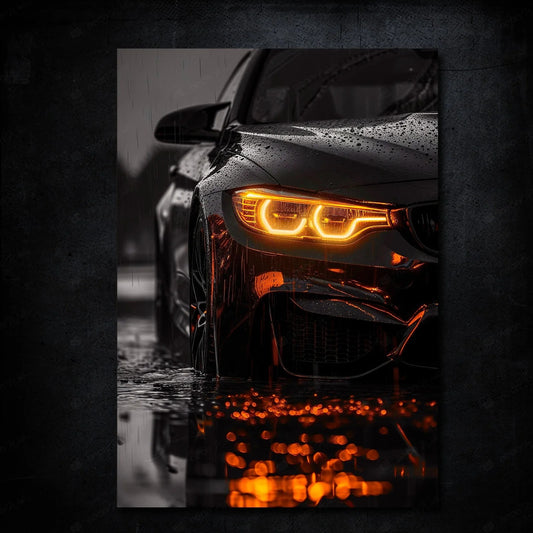 BMW M4 Led 3D poster